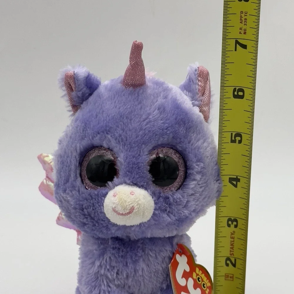 Ty Beanie‎ Boos - ATHENA the Purple Pegasus 6 Inch Claire's Exclusive Tags 6